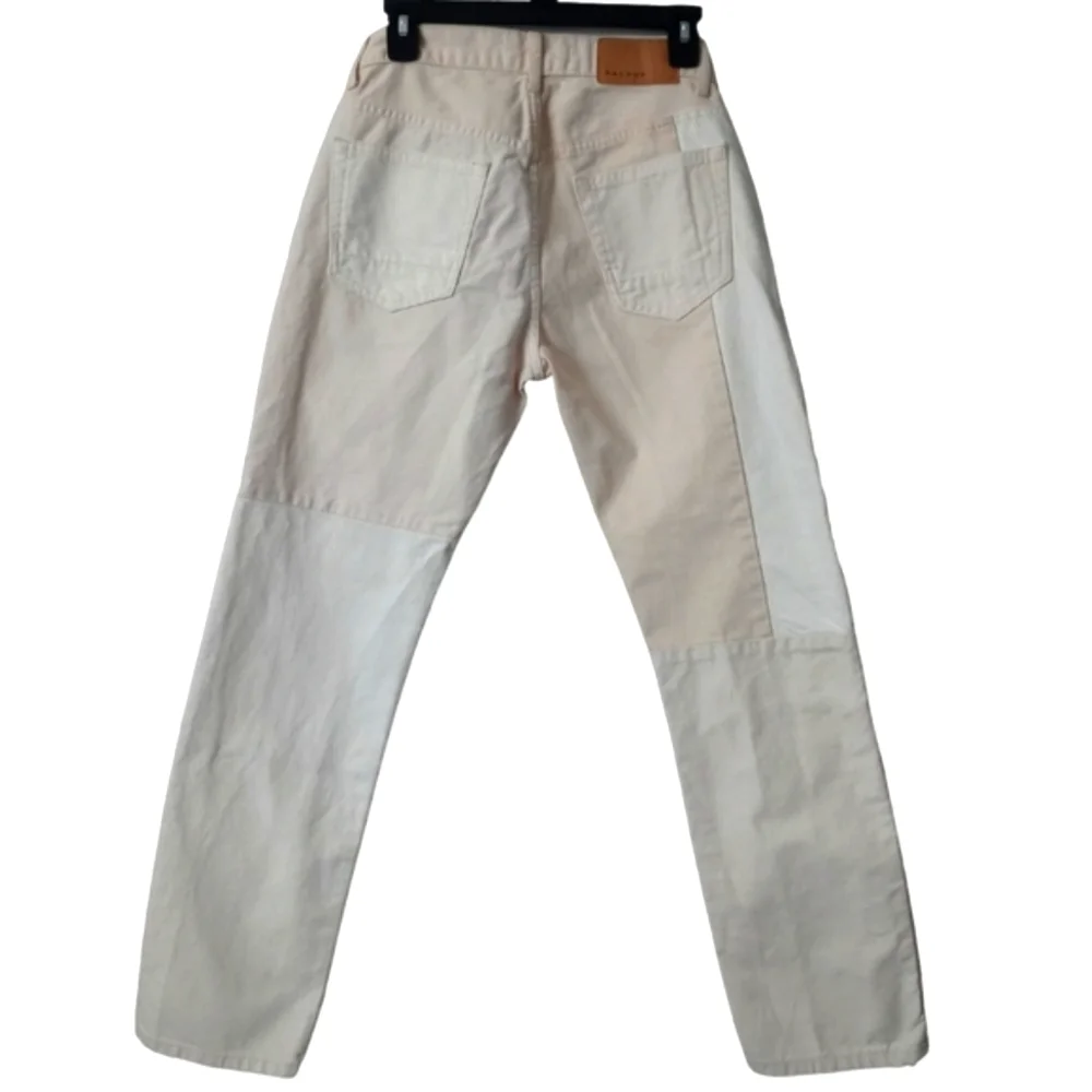 PACSUN VINTAGE LOOSE  WOMEN'S WHITE /TAN PATCH JEANS. SIZE 29 - Picture 2 of 13